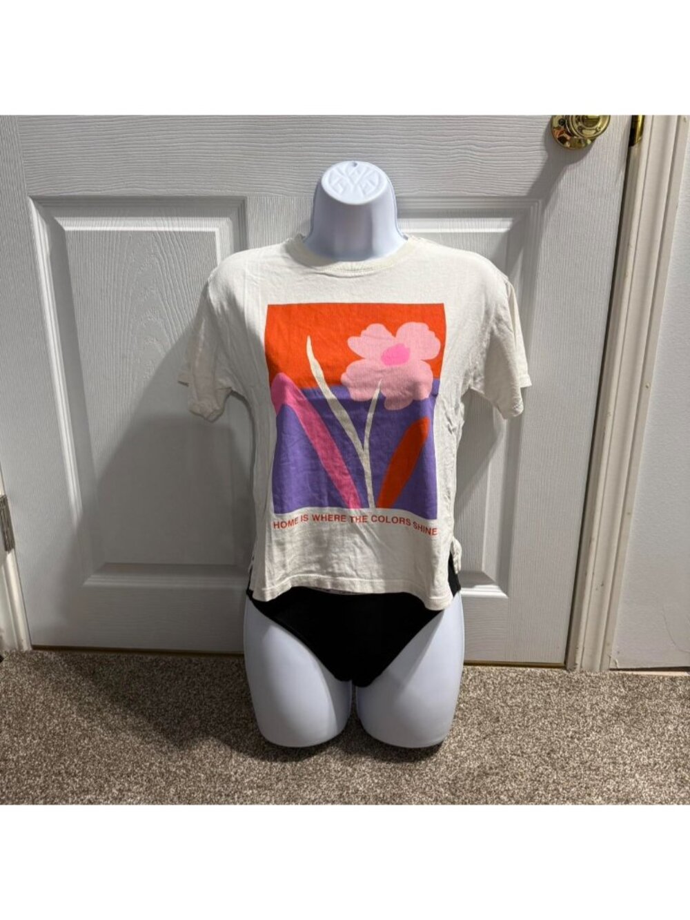 Zara Art Baby Tee Condition: Used with minor stain...